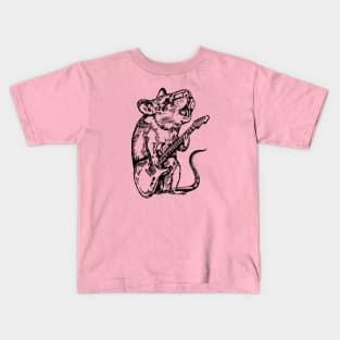 SEEMBO Mouse Playing Guitar Guitarist Musician Music Band Kids T-Shirt